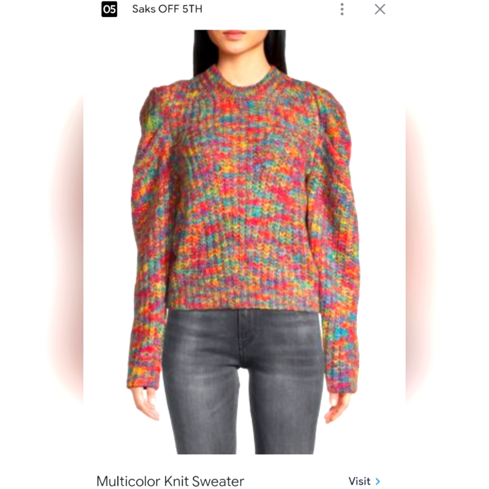 Lea & viola puffed sleeve sweater